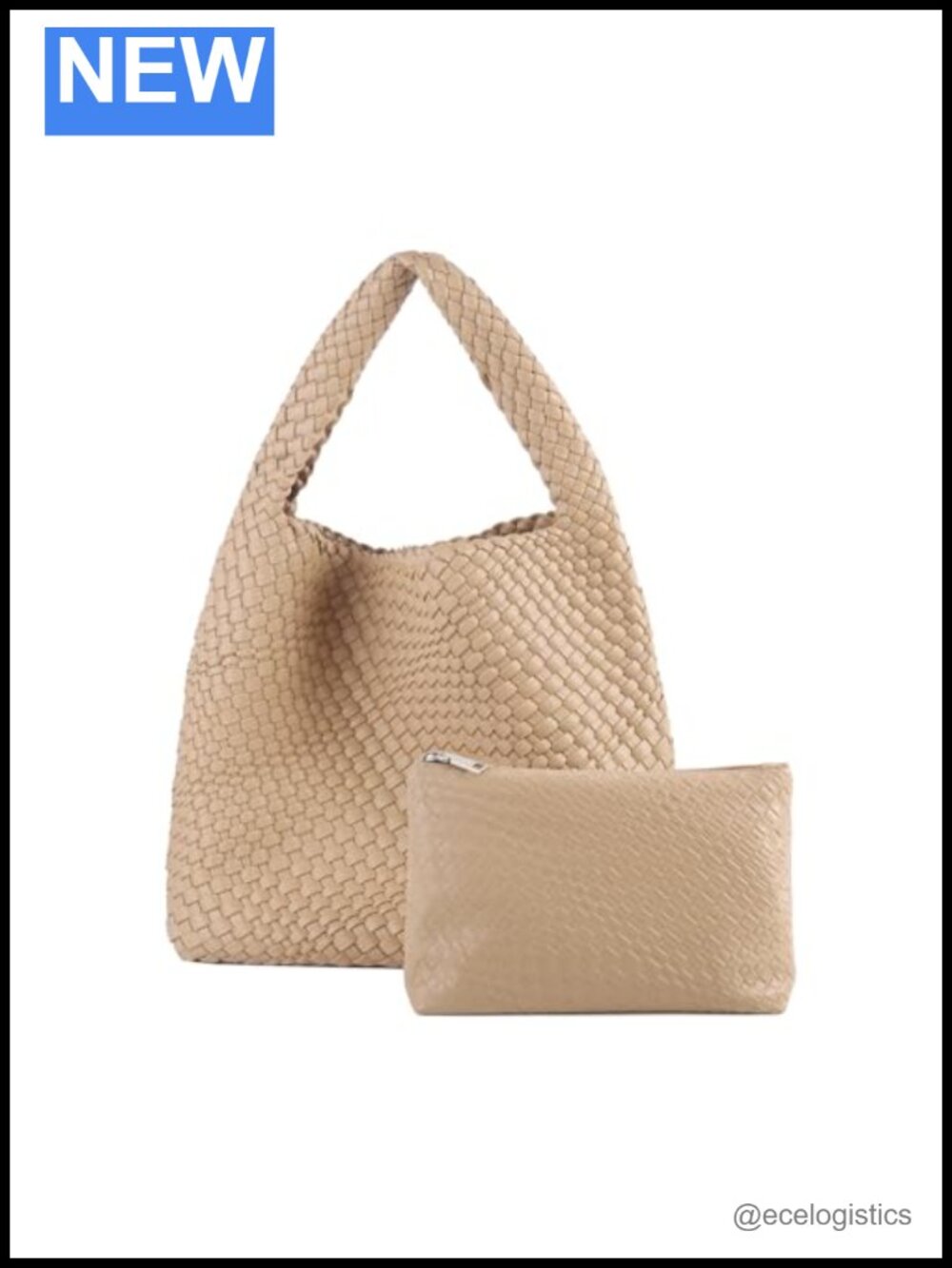 Handwoven Vegan Leather Tote Bag for Women Shoulder Handbag Top-Handle